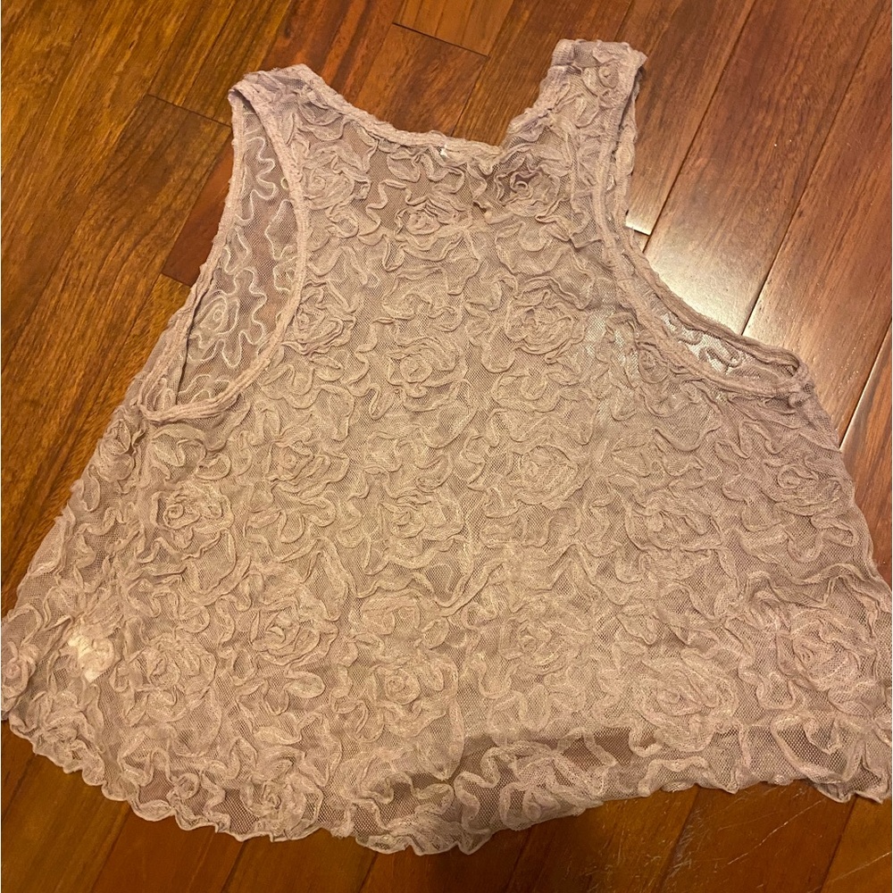 Free People dusty pink sheer tank top - Picture 2 of 5